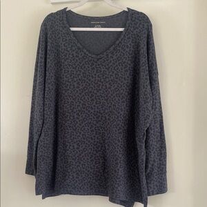 american eagle leopard print long sleeve